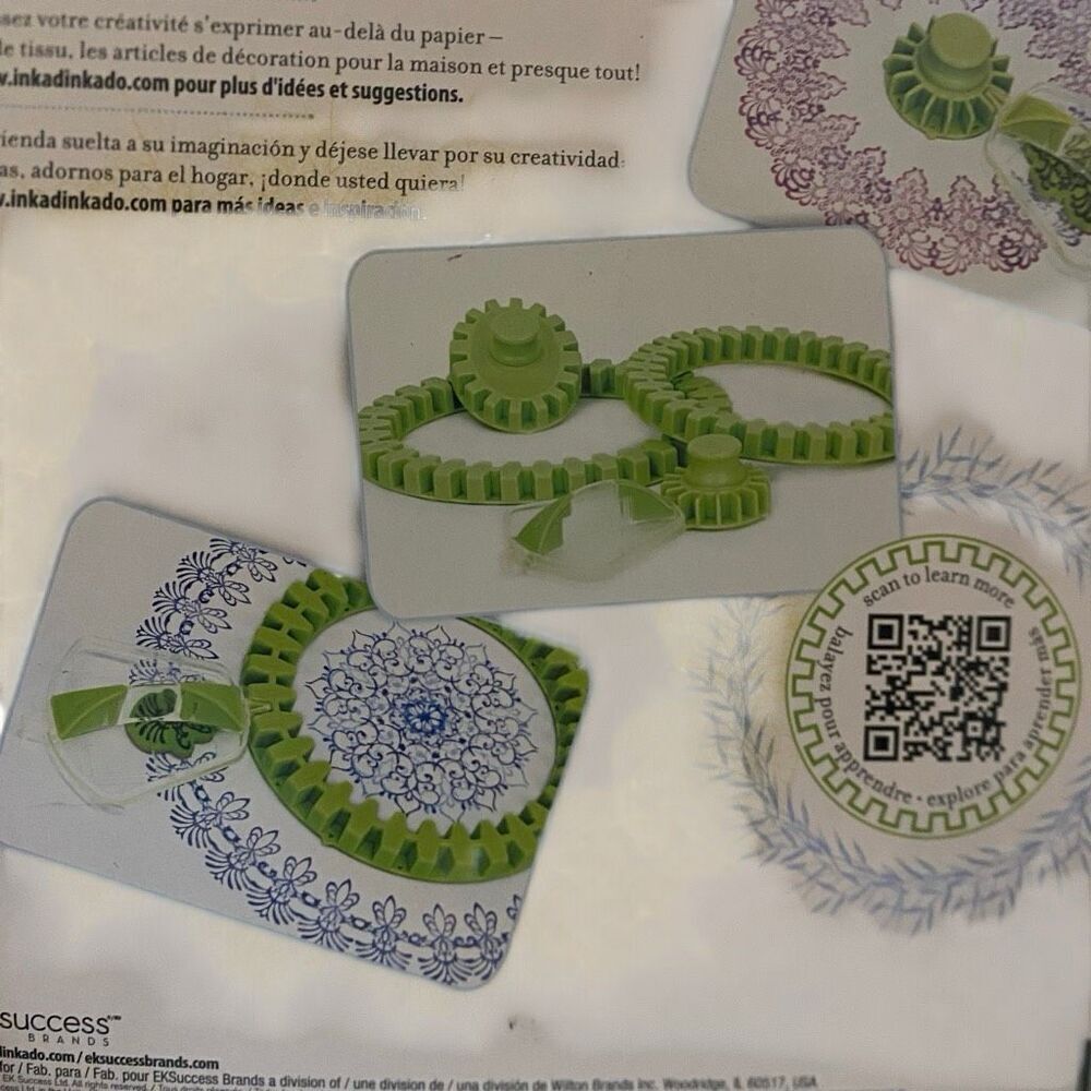 NEW set of 2 Inkadinkado Stamping Gear wheels